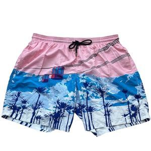 Vilebrequin , Pink Ski and Snowboard lift Print Swim Trunks, men’s 5xl